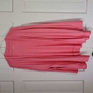 Cuddl Duds women's coastal coral Heather color open front cardigan sz 2x